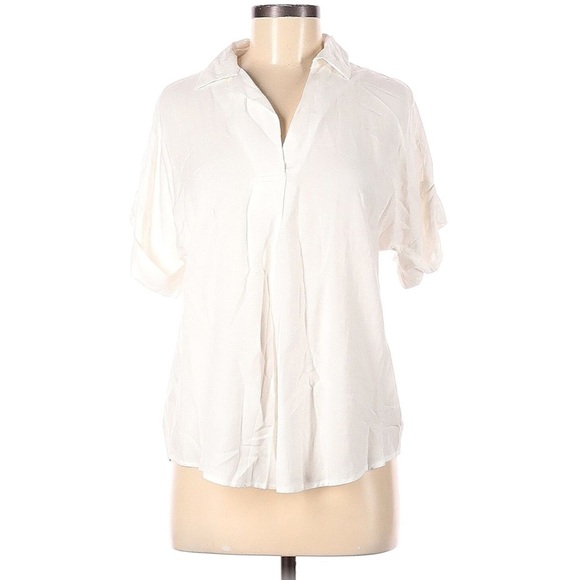 Sim & Sam White Button Back Blouse - Picture 1 of 10